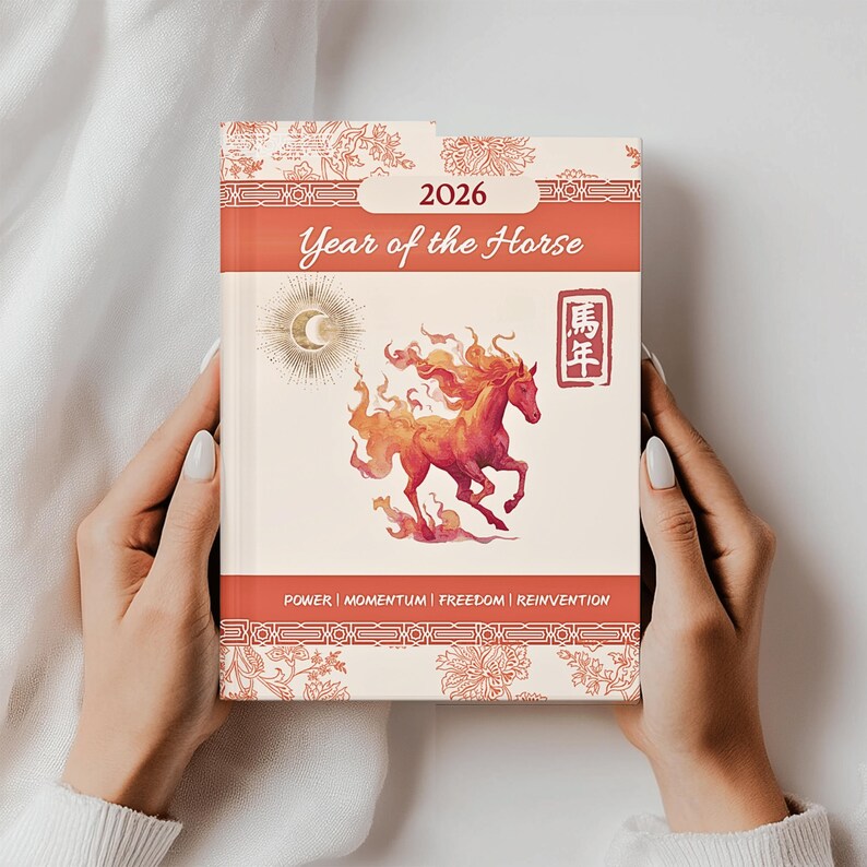 Year of the Horse 2026 Journal | Chinese Zodiac Horse Planner | Manifestation Notebook for New Year Intentions & Personal Growth