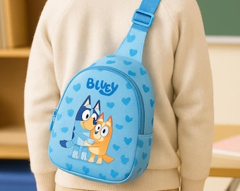 Mini mochila infantil Bluey & Bingo: bolso de hombro con dibujos animados para niños pequeños