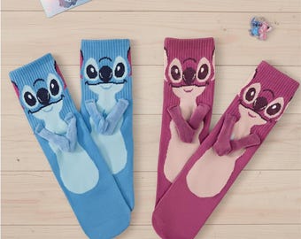 Calcetines magnéticos para parejas Stitch y Angel