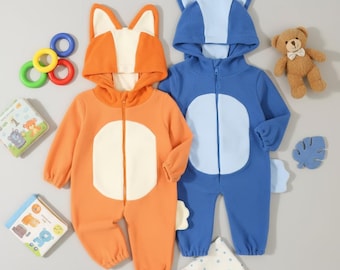 Piżama dla niemowląt Bluey Cartoon – zimowy kombinezon dla dzieci, prezent dla chłopców i dziewczynek