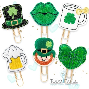 Paddy Celebration Collection Set of 6 Handmade Unique Designs - Planners, Journals, Diaries, Agendas, TN's, Books -  Love St. Patrick's Day!