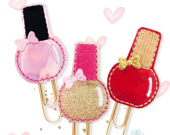 FELTIE Glitter nagellakfles paperclip of magneet: planneraccessoire