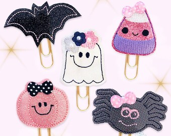 Pastelloween Planner Paper Clip Collection. 5 Spooky Cute Pastel Halloween Planner Accessories, Bookmarker for Planners, Journals & Diaries