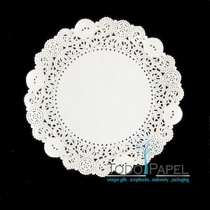 12" WHITE Regal Style Paper Lace Doilies | Use as Intricate Design Wedding Charger Placemats | Bridal Shower Elegant Party Event Table Decor