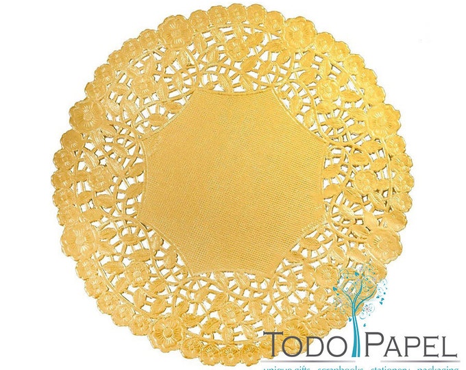 100ct 12 High Quality GOLD Metallic Foil Paper Doilies Etsy