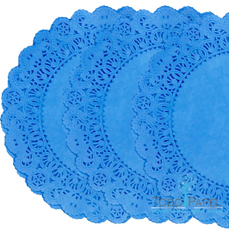 ROYAL BLUE Paper Lace Doilies 4 Etsy