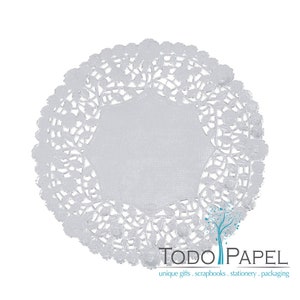 100 CT - 12" SILVER Foil Lace Doilies - Premium Quality Sturdy Silver Charger plate doilies for Weddings & Party Events - Quality Embossing