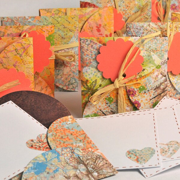 Flat Note Card set. Party Favors - 10 piece