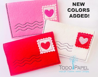 Felt Valentine Love Note: Pretend Play Envelope, Eco Friendly Party Favor