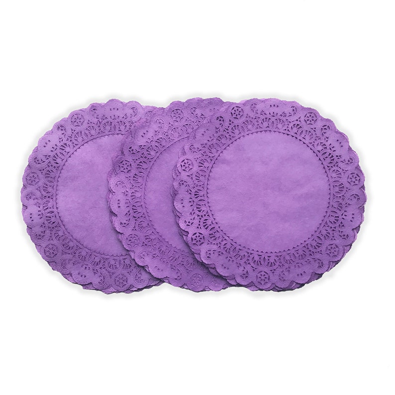 Vibrant PURPLE Paper Lace Doilies Choose from 4 Etsy
