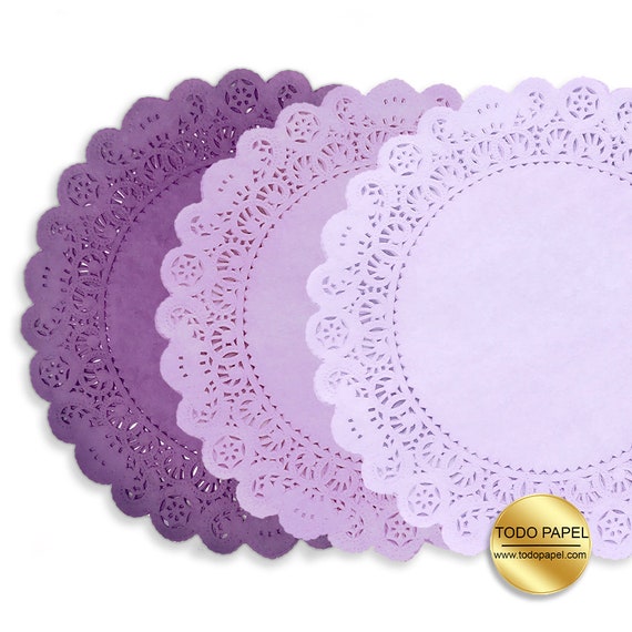 Hand Dyed Paper Lace Doilies Choose From Purple Lavender or - Etsy