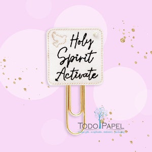 Café Jésus Trombones, aimants ou épingles. Believe & Faith Accessoires pour agenda Marque-pages amusants pour journaux intimes Holy Spirit - White