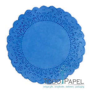 Fiesta Party Paper Lace Doilies 30pk 5 of Each color Turquoise, Violet, Yellow, Green,Tangerine, Blue Choose from 4/6/8/10/12/14 image 5