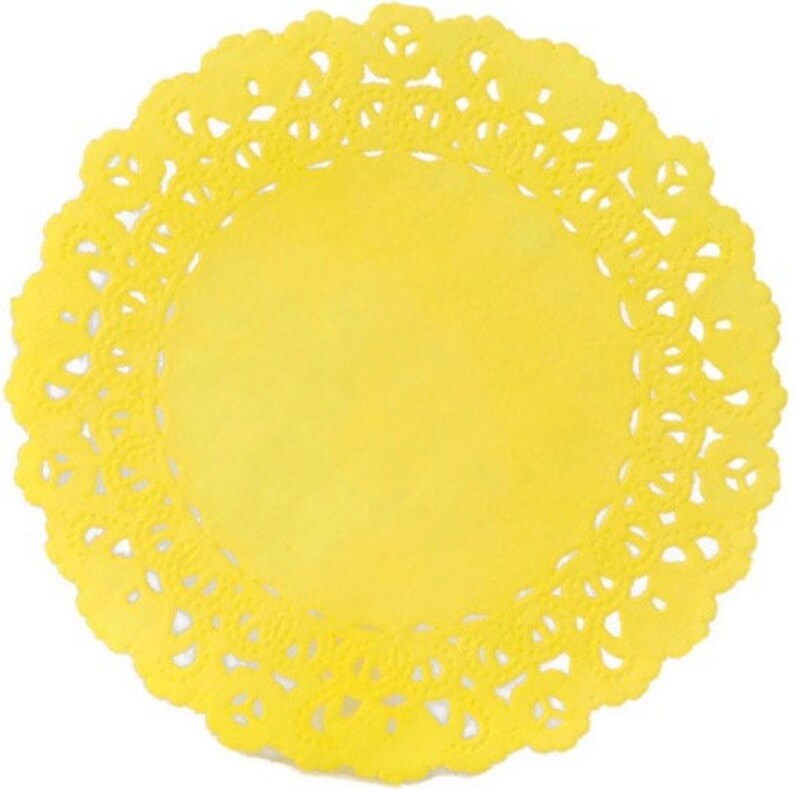 LEMON YELLOW Paper Lace Doilies. Choose From 4 6 Etsy