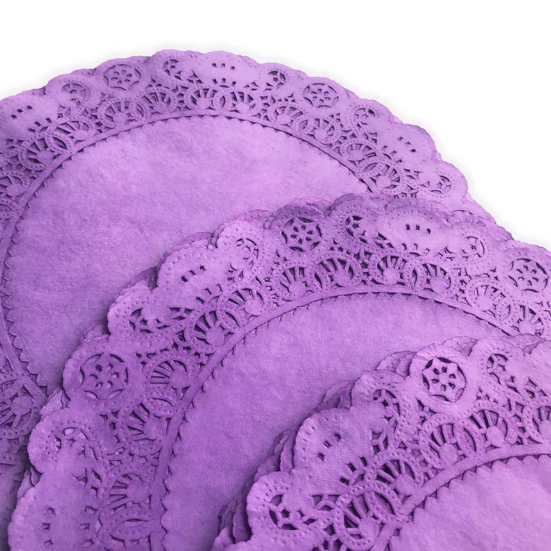 Vibrant PURPLE Paper Lace Doilies Choose from 4 Etsy