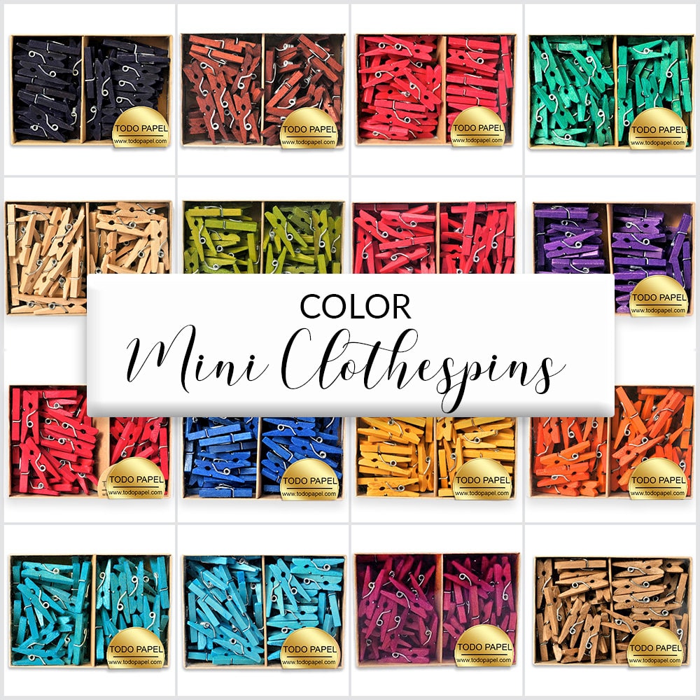 Hello Hobby 25 Pack Of Small Clothespins & 50 Pack Of Mini Clothespins New