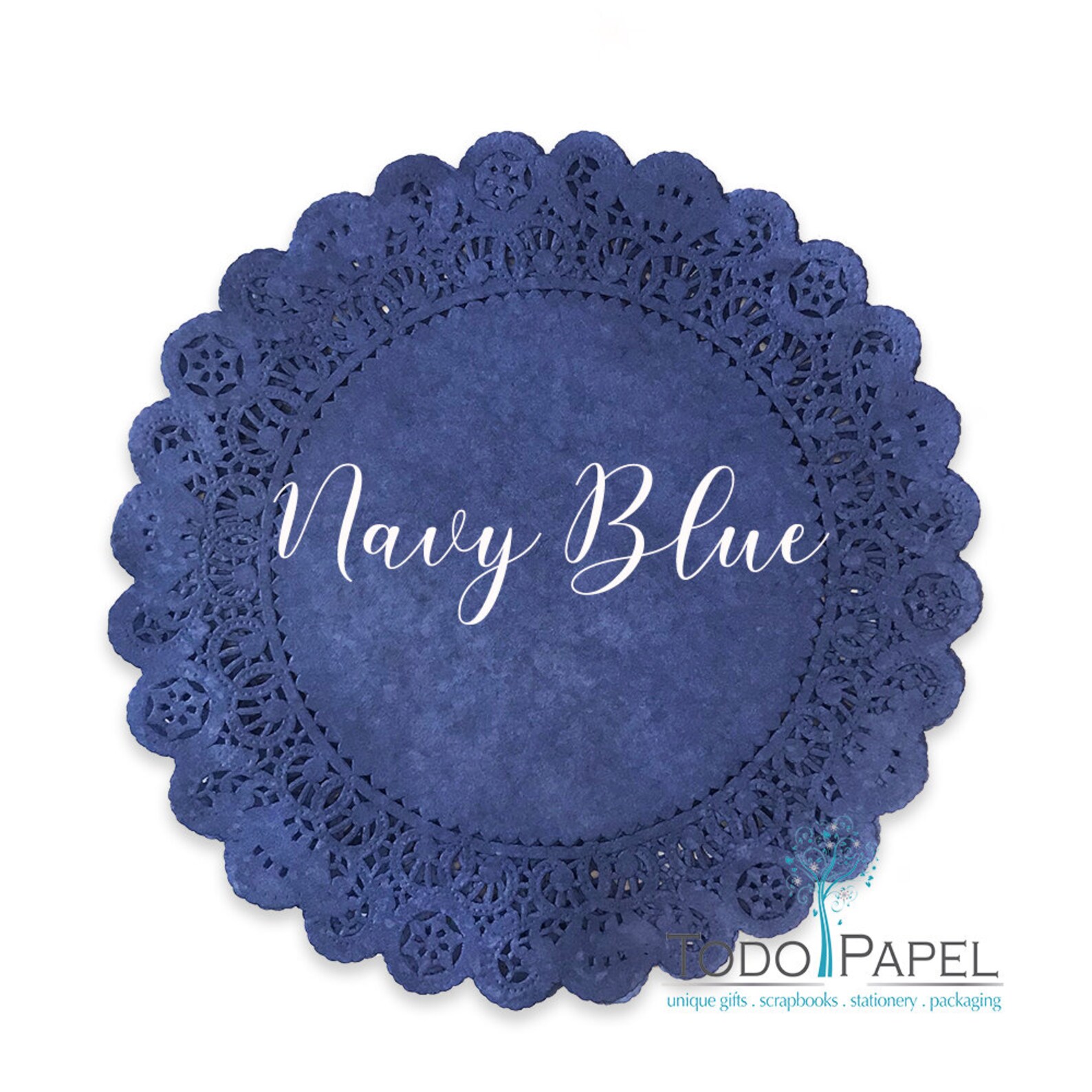 Navy BLUE Paper Lace Doilies 4 Etsy
