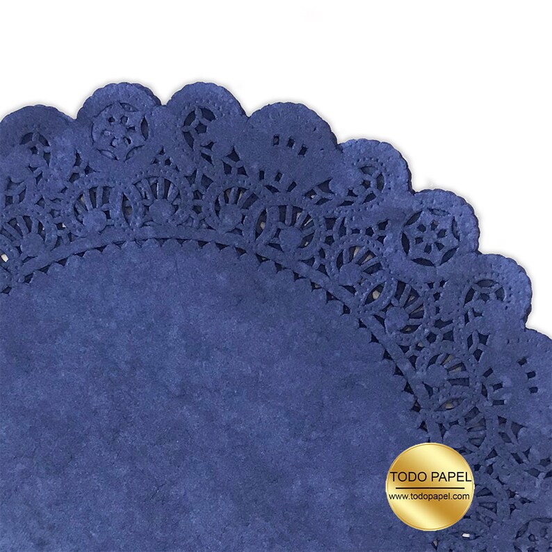 Navy BLUE Paper Lace Doilies 4 Etsy