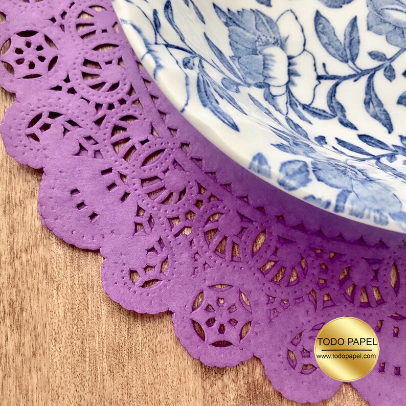 Hand Dyed Paper Lace Doilies Choose From Purple Lavender or Etsy