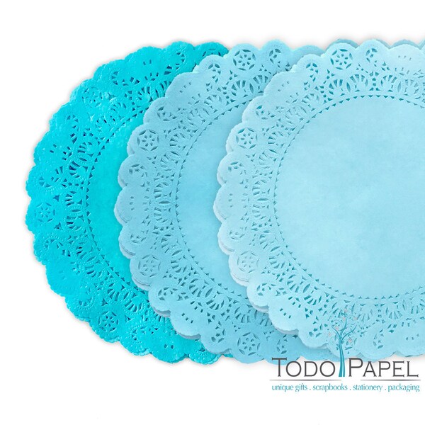 Blue Paper Doilies Etsy