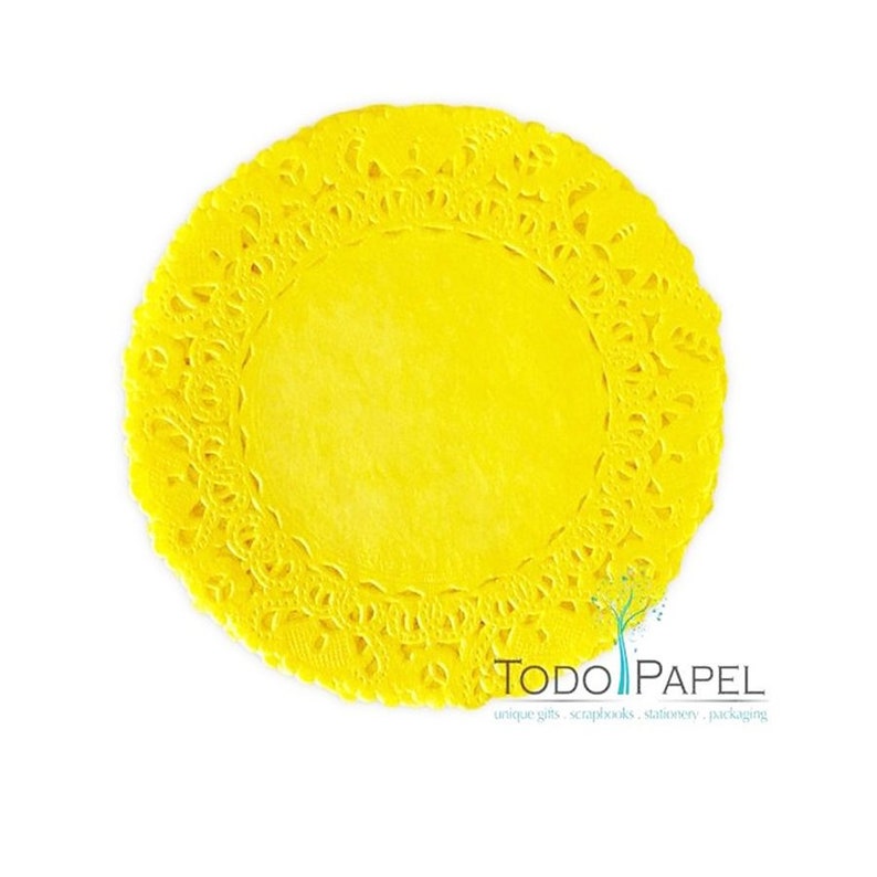 LEMON YELLOW Paper Lace Doilies. Choose From 4 6 Etsy