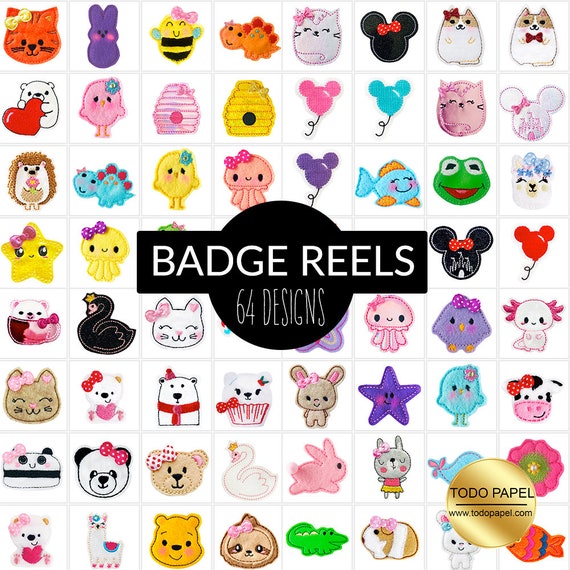 Cute Badge Reels. 64 Interchangeable Designs. Clip on Retractable ID Badge  Reel. Pet, Animal Lover Gifts, Vet Gifts. Rotating Clip ID Holder -   Australia