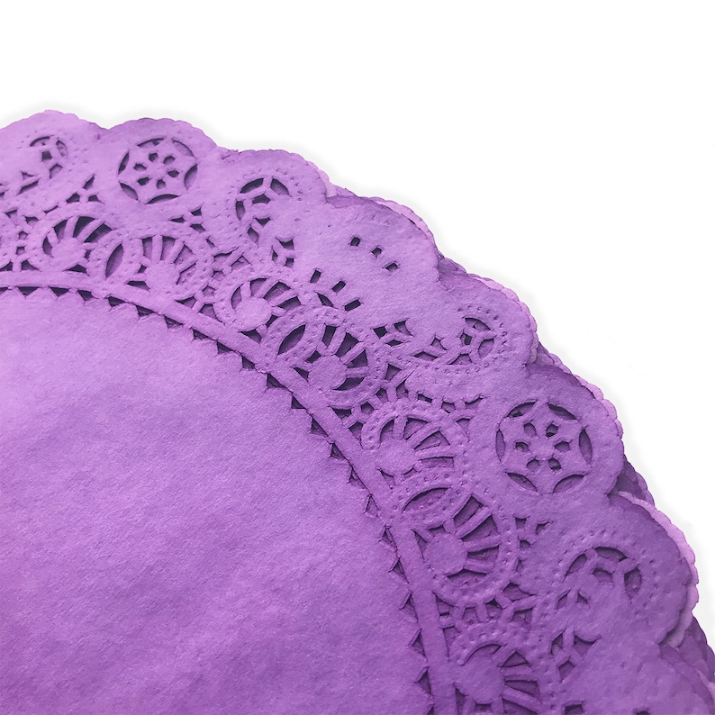 Vibrant PURPLE Paper Lace Doilies Choose from 4 Etsy