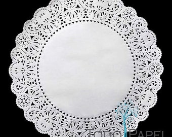 16" White Paper Doilies - Normandy Lace Style for Special events Table Decoration - Weddings, Parties - Stylish Placemats, Plate Chargers