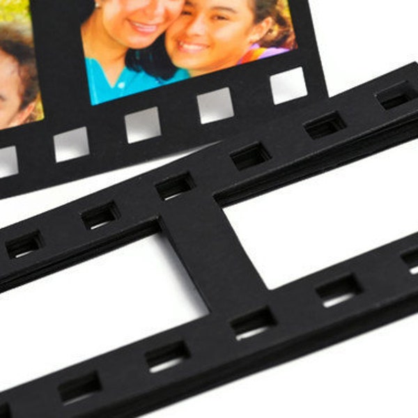 Negative Filmstrip Frame die cuts - Frame size is 4.75 by 3.25 inches to fit mini Photos approximately 1.75 by 2 inches - scrapbooking, gift