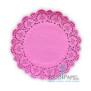 50 pack - 10&quot;BUBBLE GUM PINK Paper Doilies | The Perfect size, shape & color for Party Table Events and Wedding Receptions - Pretty in PInk!