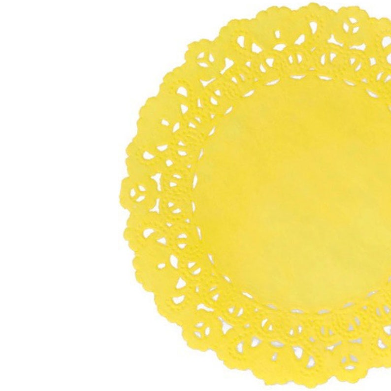 LEMON YELLOW Paper Lace Doilies. Choose From 4 6 Etsy