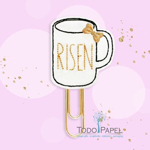 Café Jésus Trombones, aimants ou épingles. Believe & Faith Accessoires pour agenda Marque-pages amusants pour journaux intimes Risen Cup