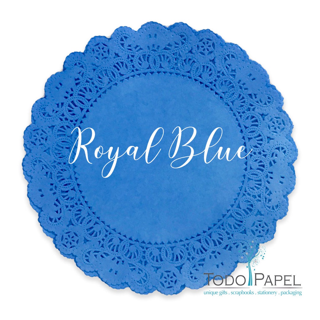 ROYAL BLUE Paper Lace Doilies 4, 6,8,10, 12, 14 Perfect Table Decor for