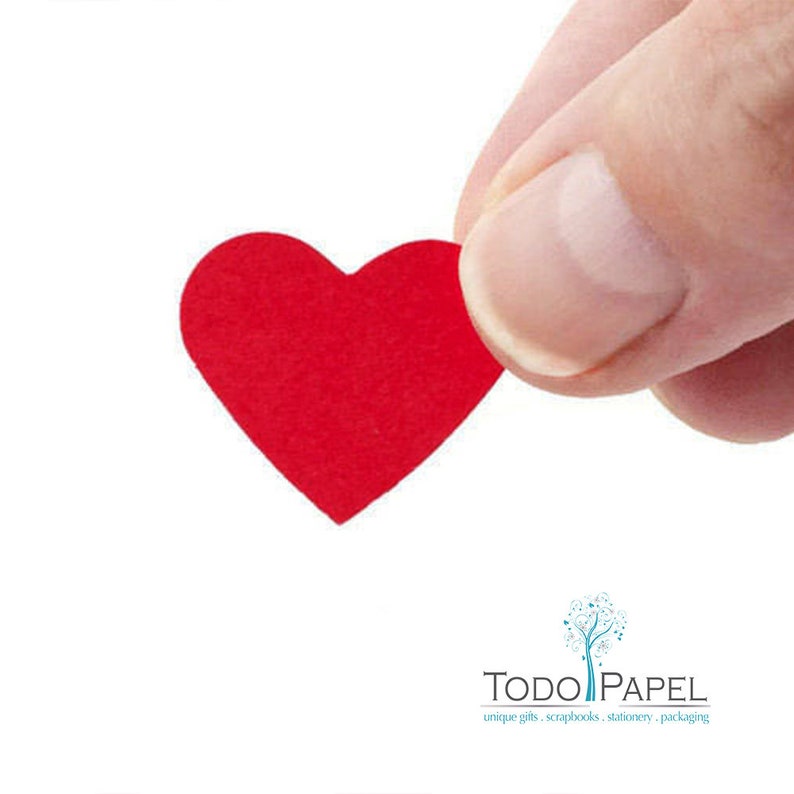 1 Inch Heart Confetti Paper Punches in 33 Colors for Card Etsy