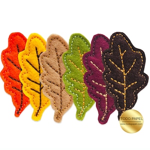 Oak Tree Felt Leaf Embellishments: Fall Colors, Craft Supplies