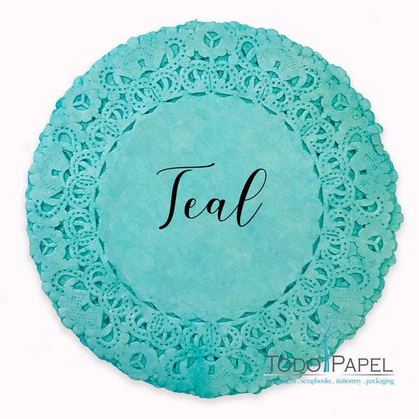 TEAL Paper Doilies | 4", 6",8",10", 12", 14" | Paper lace doily | Wedding Doily Centerpiece |Teal Party Placemats | Corporate events decor