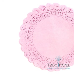 Pastel BLUSH PINK Paper Lace Color Doilies Choose from 4, 6, 8, 10, 12, 14 Each Quality Hand Dyed for Wedding and Party Table Décor image 6