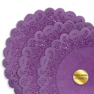 Vibrant PURPLE Paper Lace Doilies Choose From 4, 6,8,10,12, 14 Hand ...