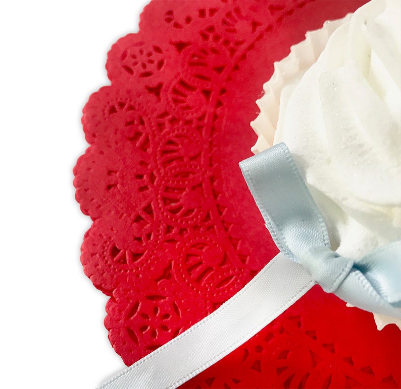 SCARLET RED Paper Lace Doilies 4 6 8 Etsy