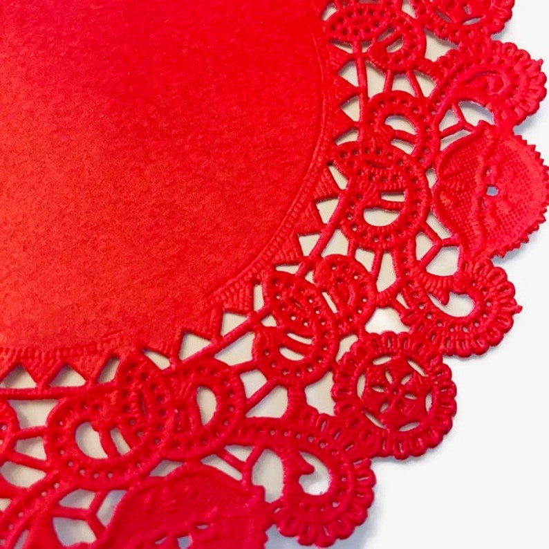 20 RED 5 inch Paper Lace Doilies. Great for Catering Tea Etsy