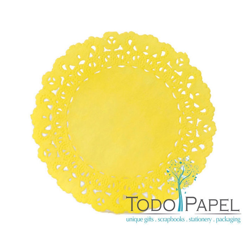 LEMON YELLOW Paper Lace Doilies. Choose From 4 6 Etsy