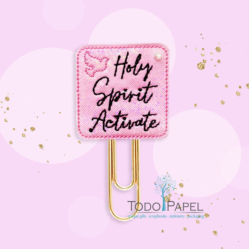 Café Jésus Trombones, aimants ou épingles. Believe & Faith Accessoires pour agenda Marque-pages amusants pour journaux intimes Holy Spirit - Pink