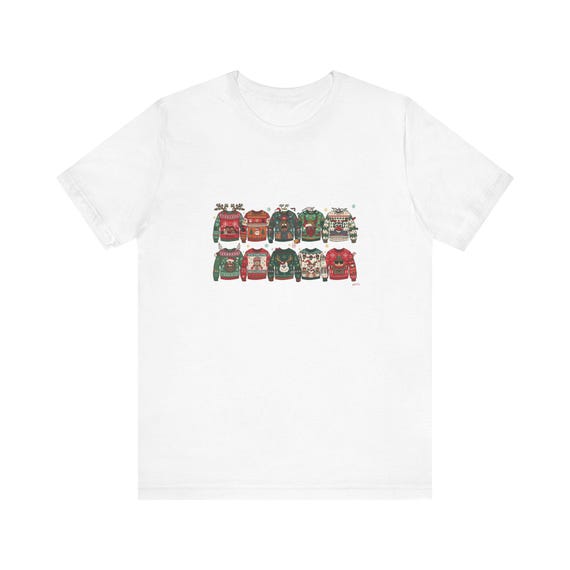 Funny Ugly Christmas Sweater Tee, Holiday Party Shirt