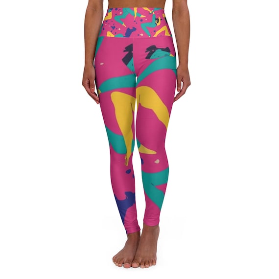 Vibrant Print Yoga Leggings – High Waisted Activewear