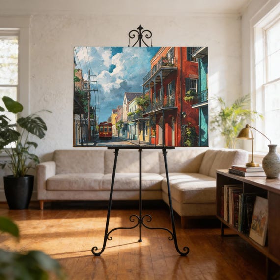 Vibrant Canvas Wall Art, Colorful Home Decor, New Orleans Artwork, Gallery-Style Print, Unique Gift for Art Lovers