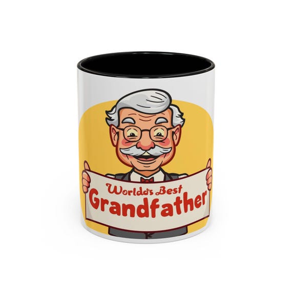 World's Best Grandfather Mug | Accent Coffee Mug| Gift for Grandfathers