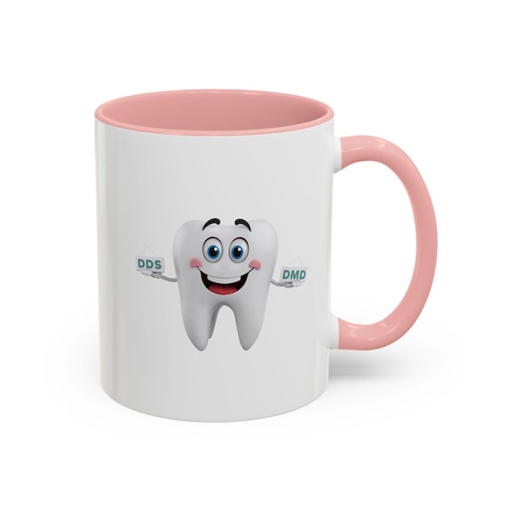 Smiling Tooth Dental Logo Mug | Accent Coffee Mug 11oz 15oz| Dentist Gift