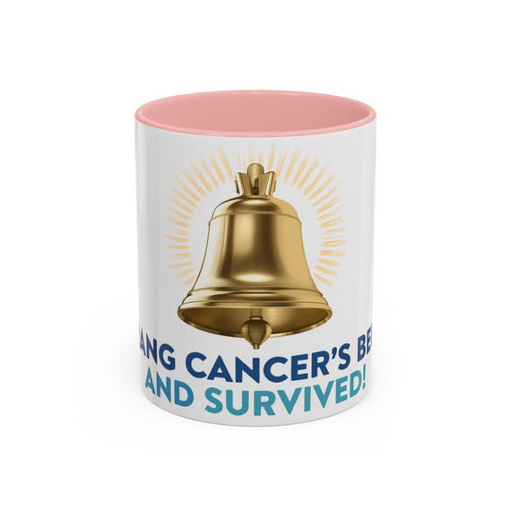 Cancer Survivor Bell design Accent Mug | 11oz 15oz| Gift for Cancer Survivors
