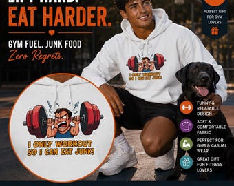 Träningsluva | Gym Humor-tröja | Unisex casual fitnesströja med vintage-design för skivstång