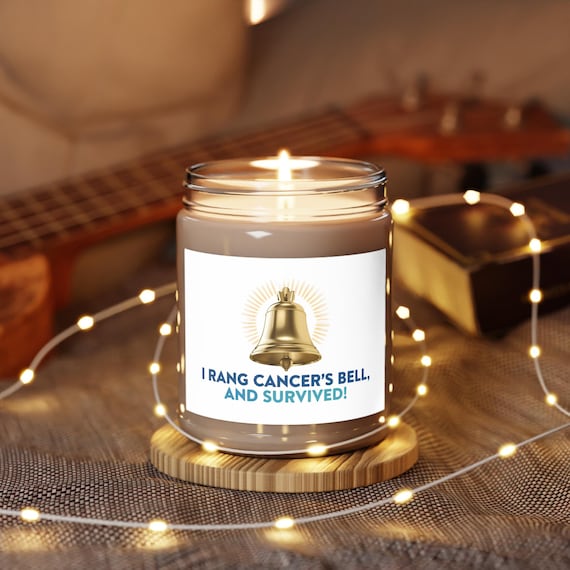 I Rang Cancer's Bell And Survived Candle | 9oz Soy Jar| Cancer Survivor Gift